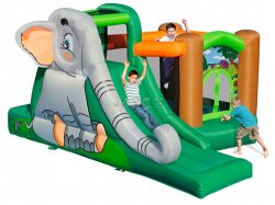Happy Elephant Inflatable Castl